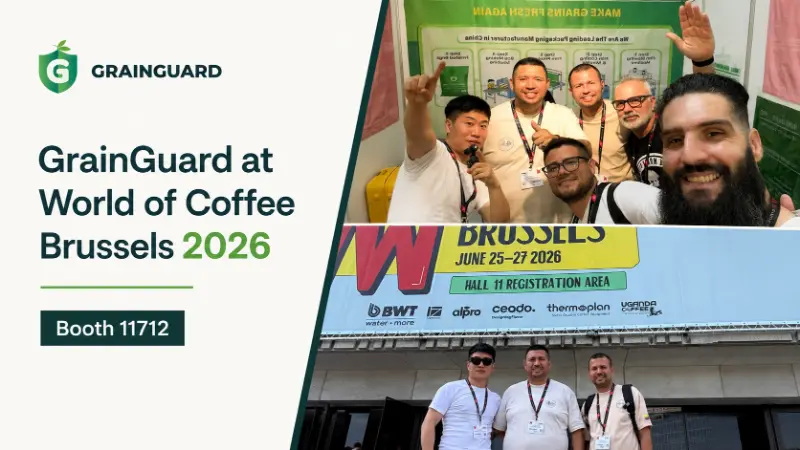 GrainGuard сотрудничает с мировым кофейным сообществом на выставке World of Coffee в Брюсселе 2026